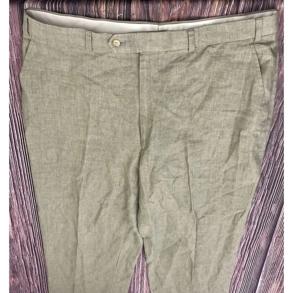 Haspel 100% Linen Chino Pants Mens Size 40x30 (Actual 39x29)